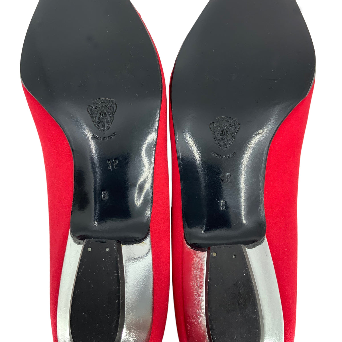GUCCI Vintage Satin Crystal Bow Pumps Size 8
