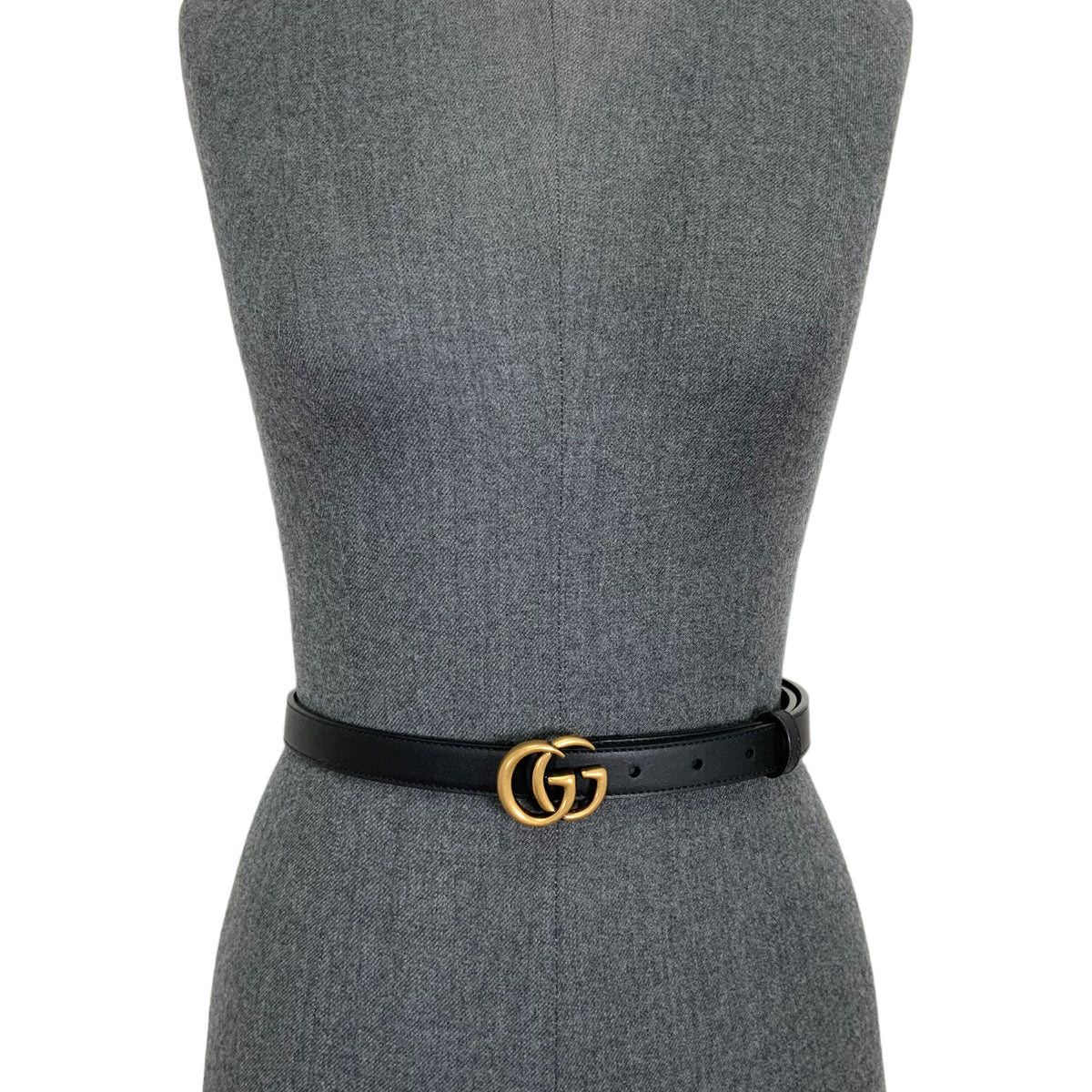 GUCCI GG Marmont Thin 20mm Leather Belt Size 75