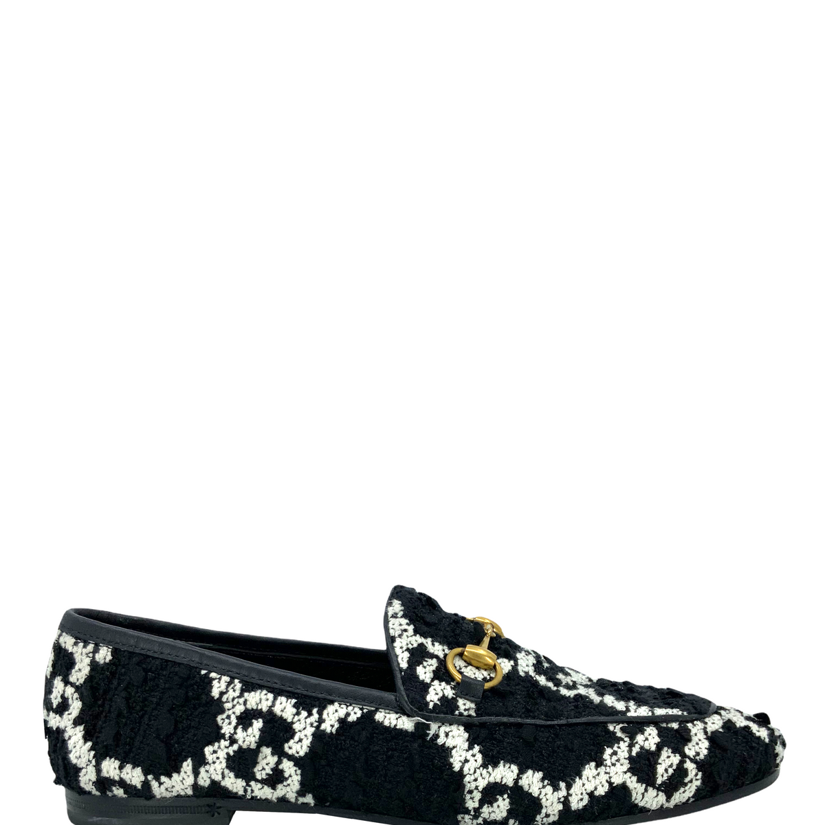 Gucci Jordaan Tweed Loafer Flats Size 6.5