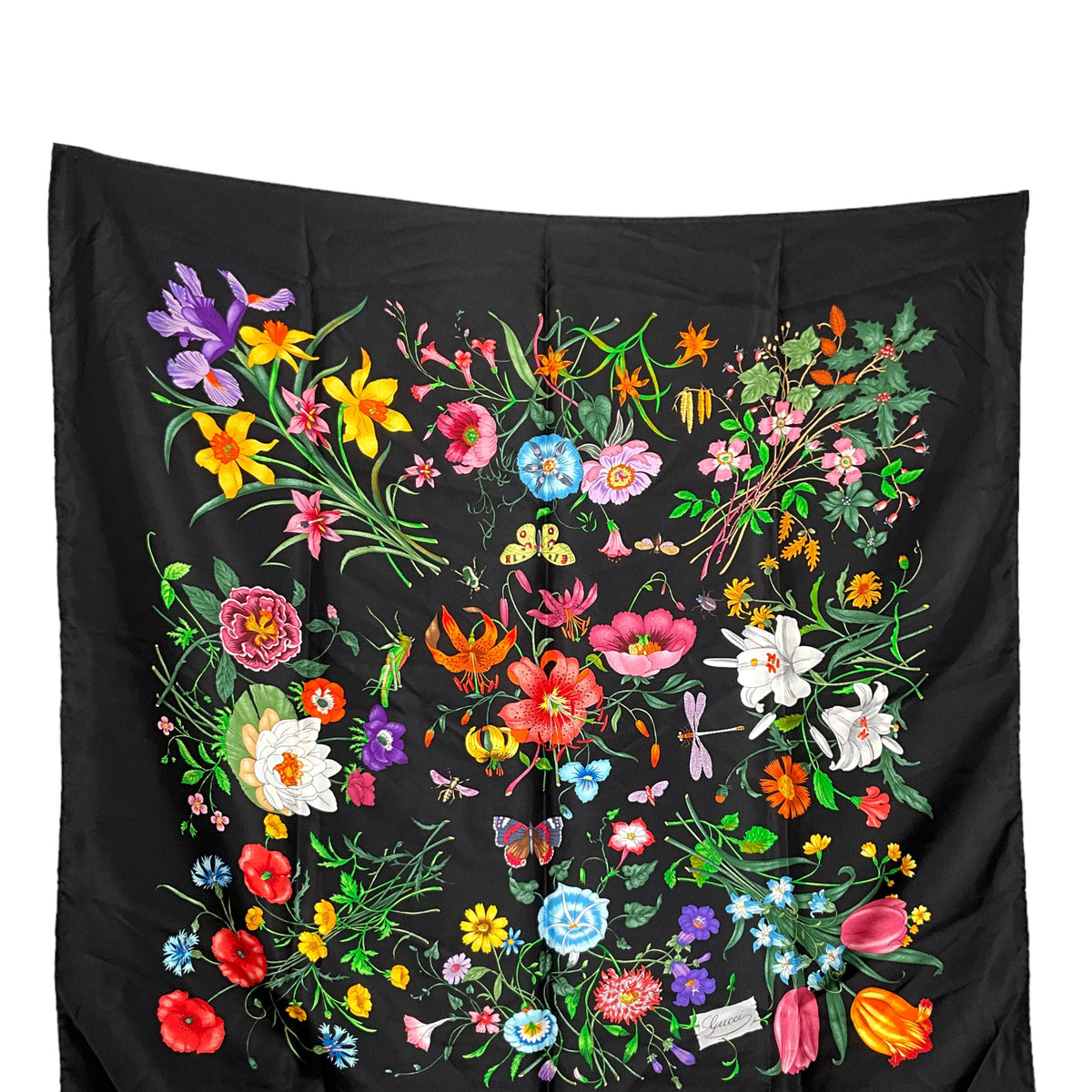 Gucci Josephine Floral Print Silk Scarf
