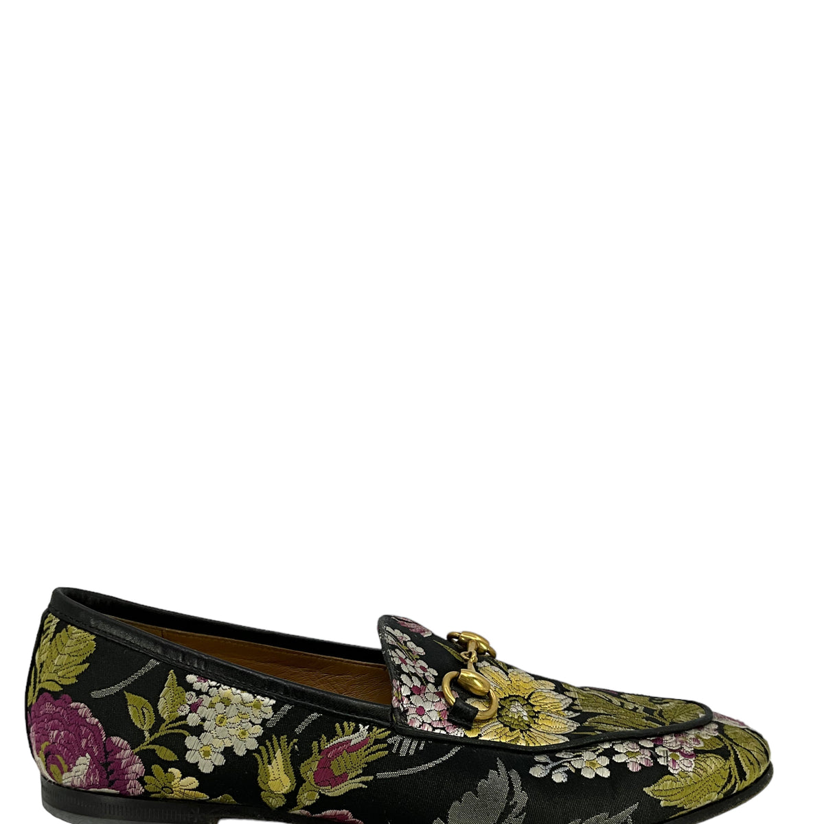 Gucci Princetown Floral Jacquard Horsebit Mules Size 5