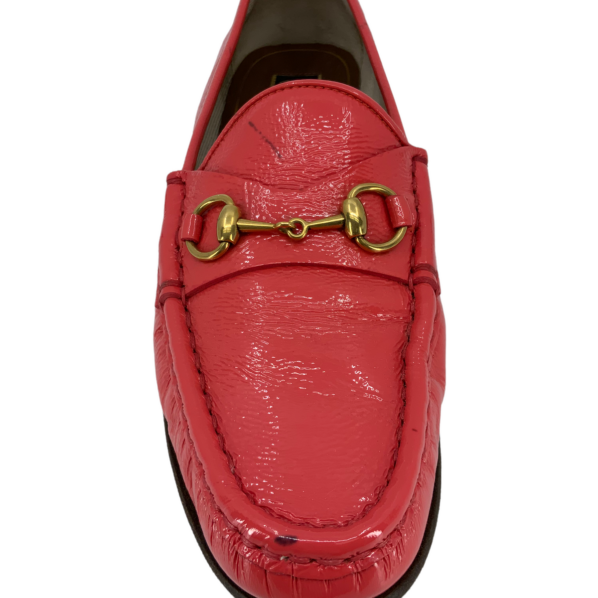 Gucci Classic Patent Leather Horsebit Loafers Size 8