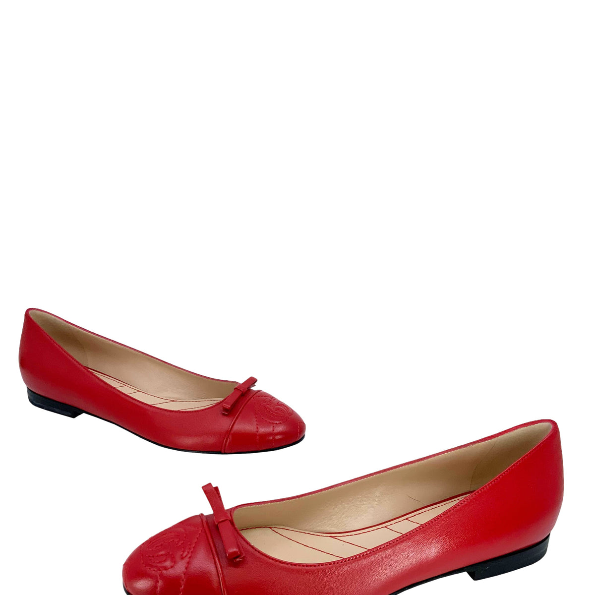 Gucci GG Marmont Leather Ballet Flats Size 8 NEW