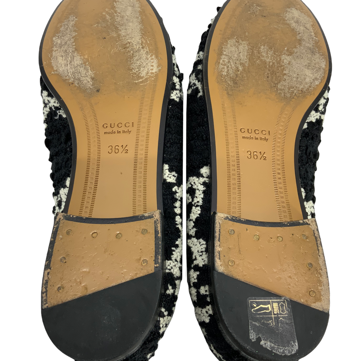 Gucci Jordaan Tweed Loafer Flats Size 6.5