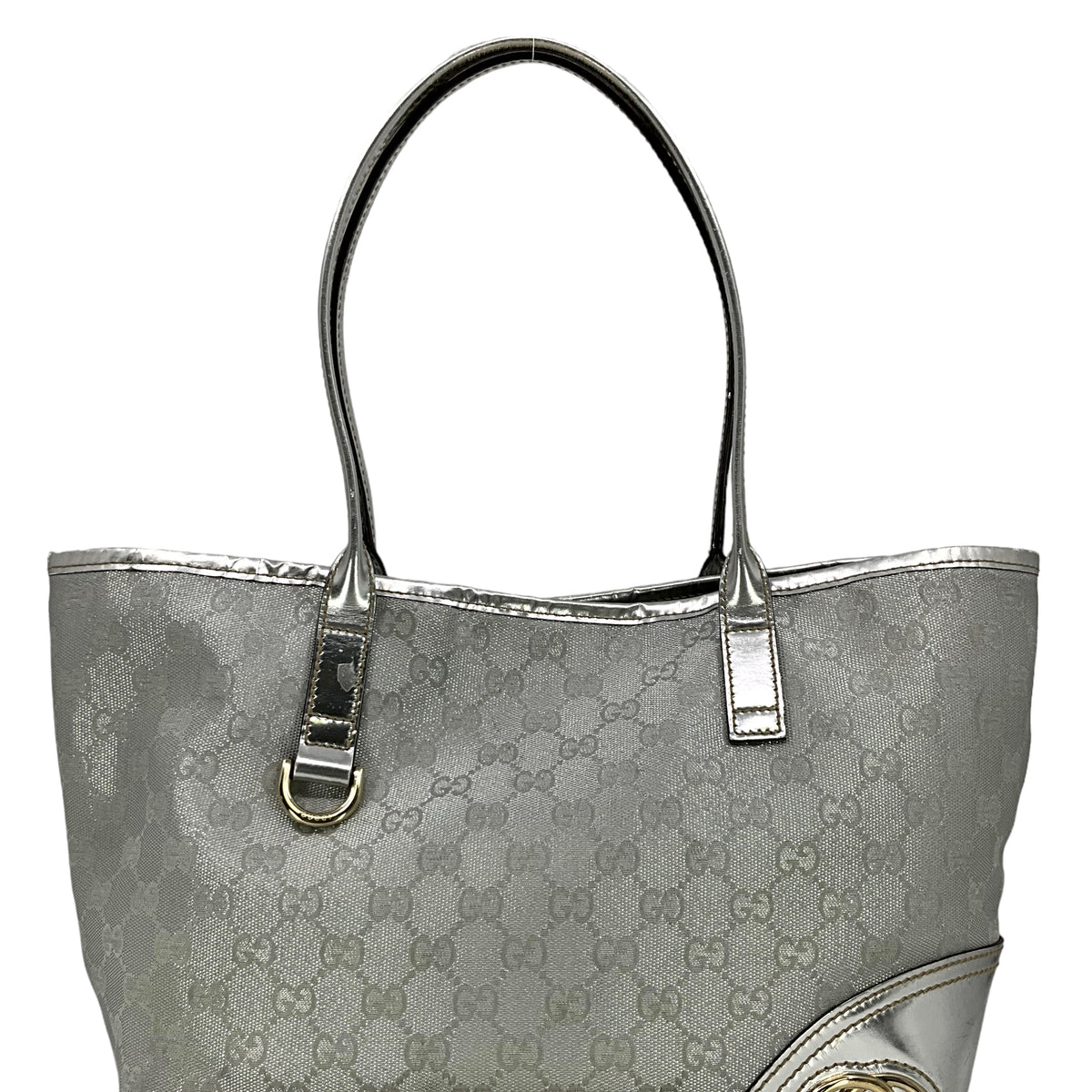 Gucci Metallic GG Monogram Canvas Britt Tote Bag