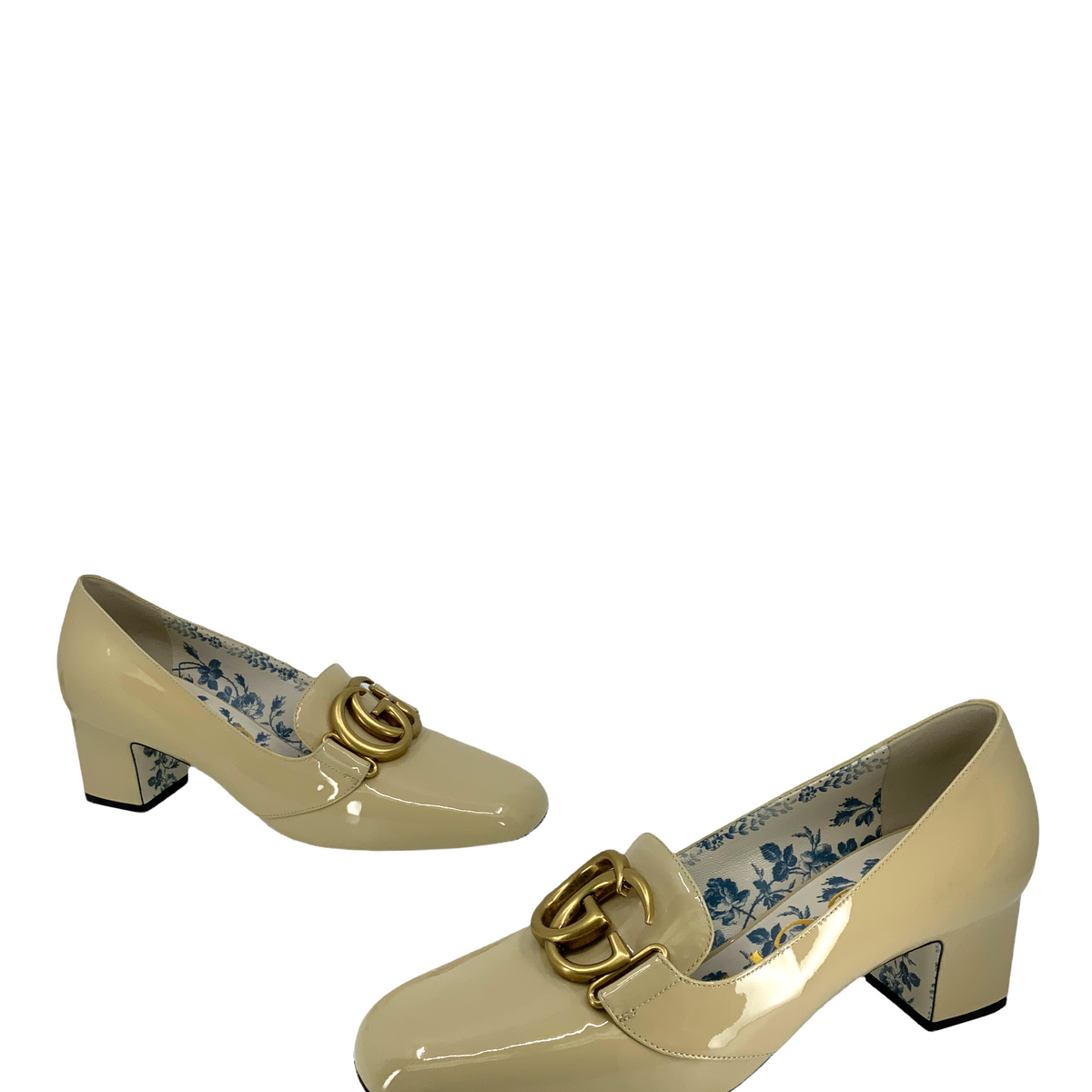 Gucci Victoire GG Patent Leather Pumps Size 8.5 NEW