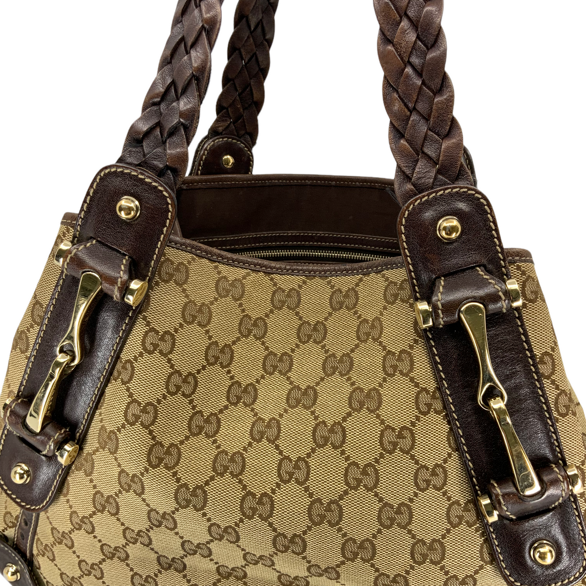 GUCCI Monogram Canvas Pelham Hobo