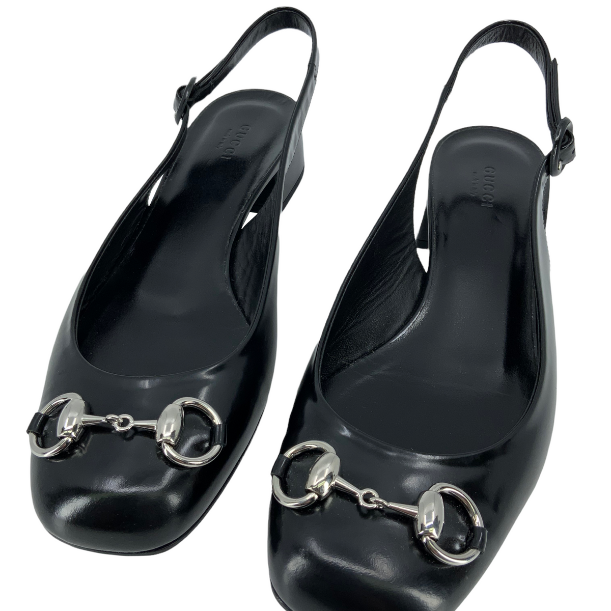 Gucci Horsebit Leather Slingback Pumps Size 9