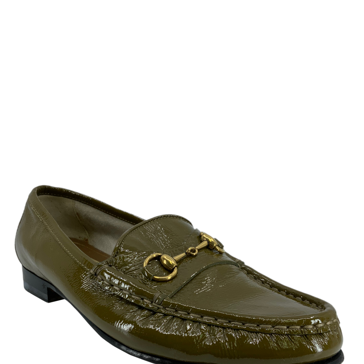 Gucci Classic Patent Leather Horsebit Loafers Size 7