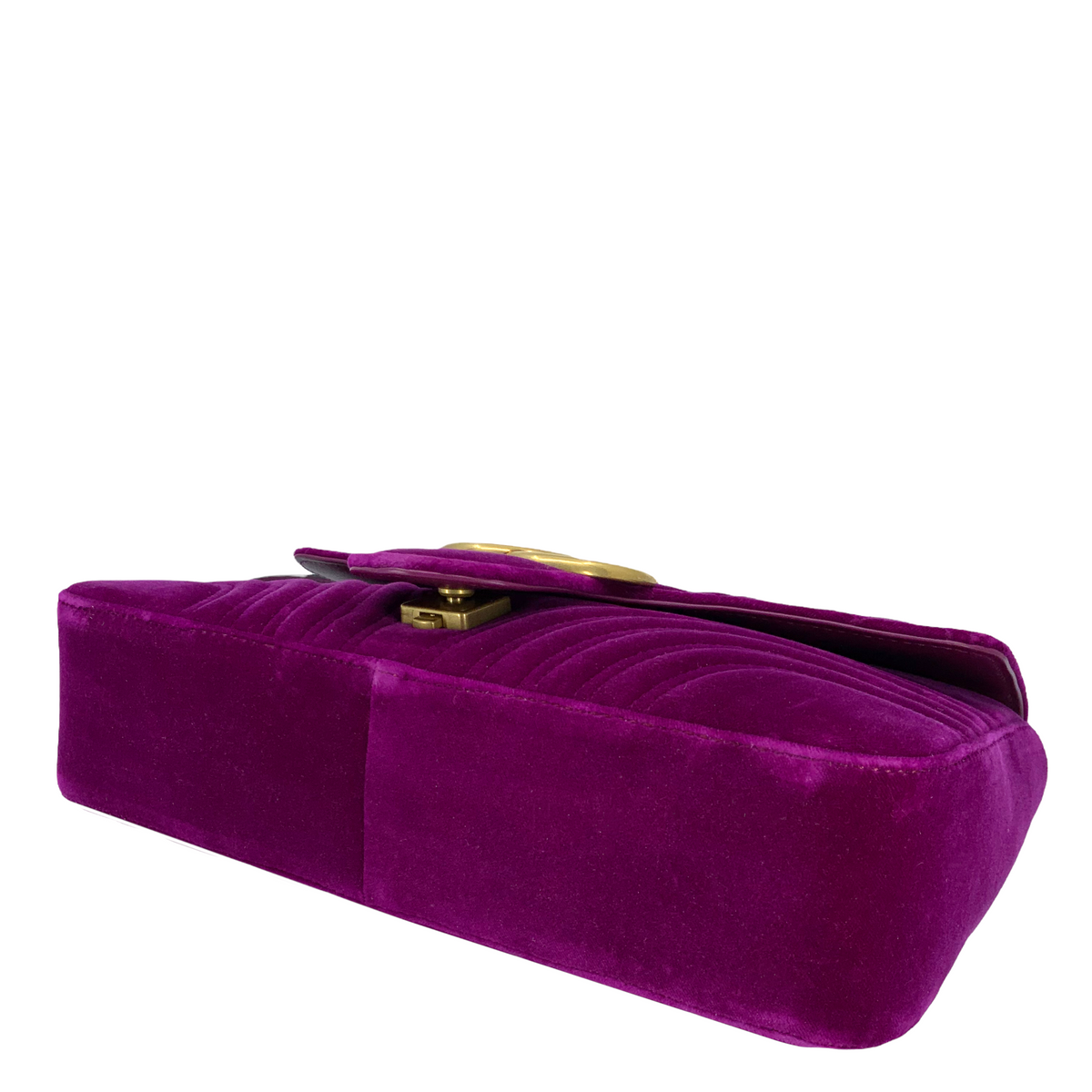 Gucci GG Marmont Matelasse Velvet Medium Shoulder Bag