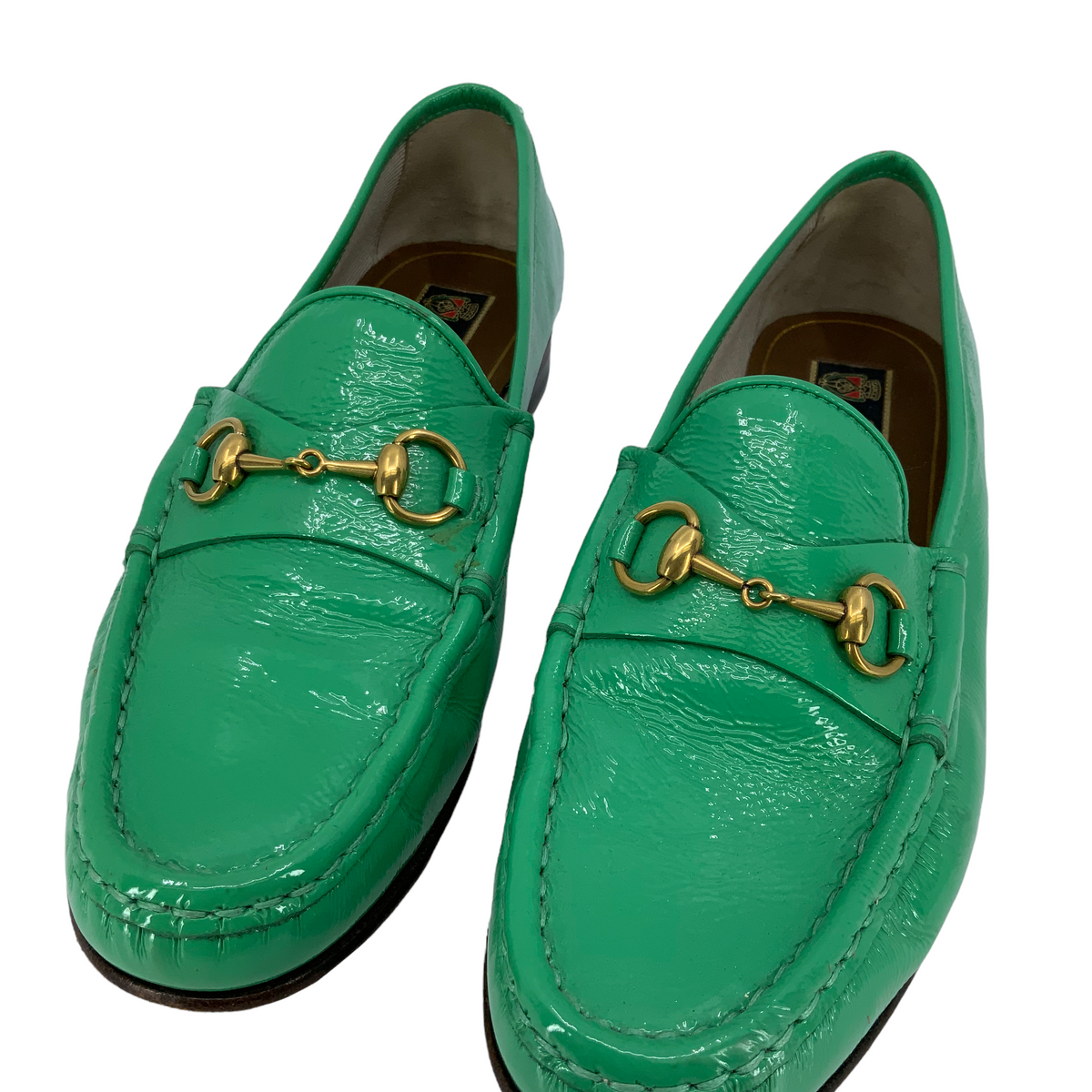 Gucci Classic Patent Leather Horsebit Loafers Size 8