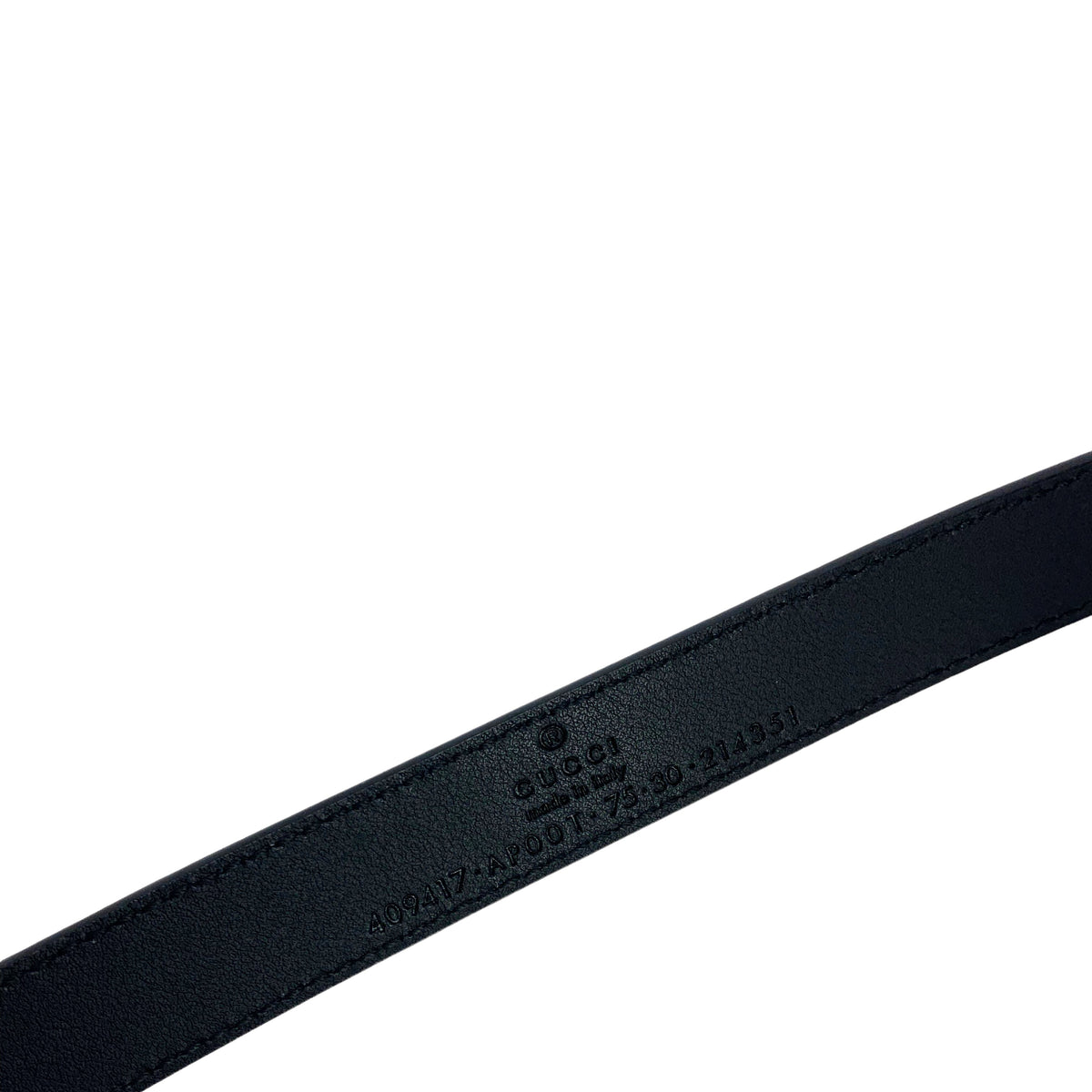 GUCCI GG Marmont Thin 20mm Leather Belt Size 75