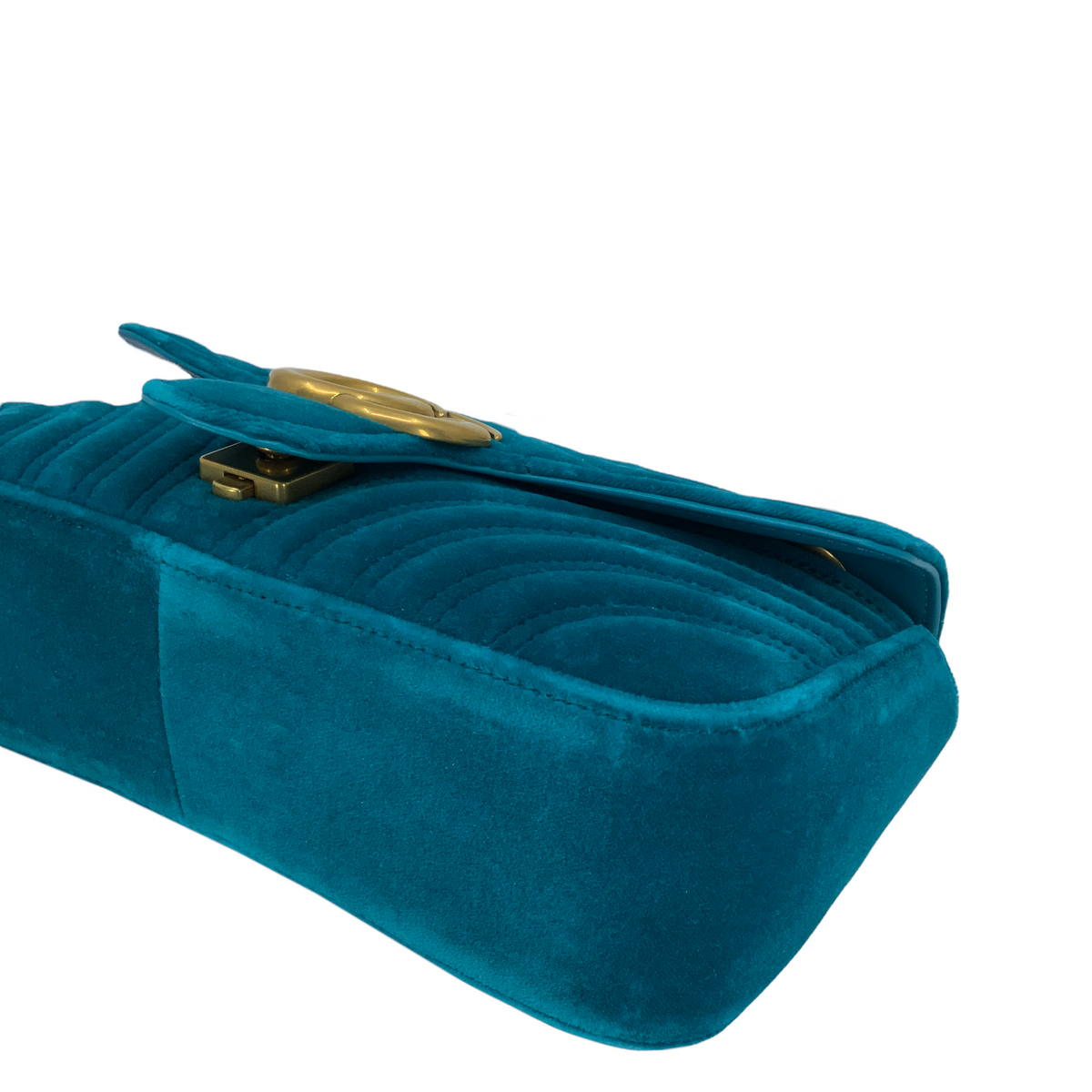 Gucci GG Marmont Matelasse Velvet Small Shoulder Bag