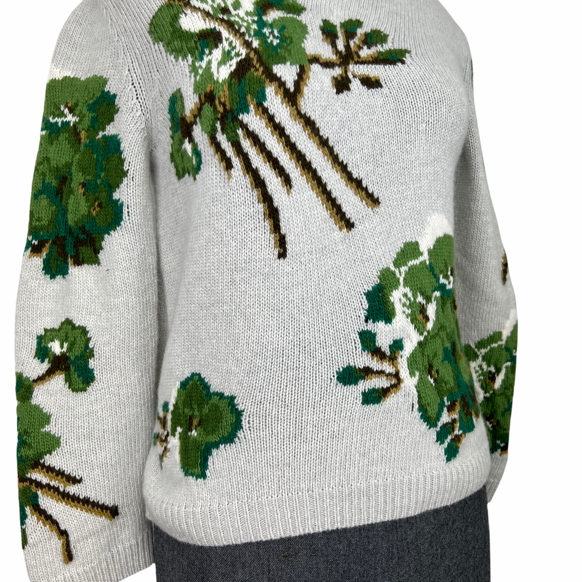 Gucci Hand Stitched Floral Wool Sweater Size S NEW