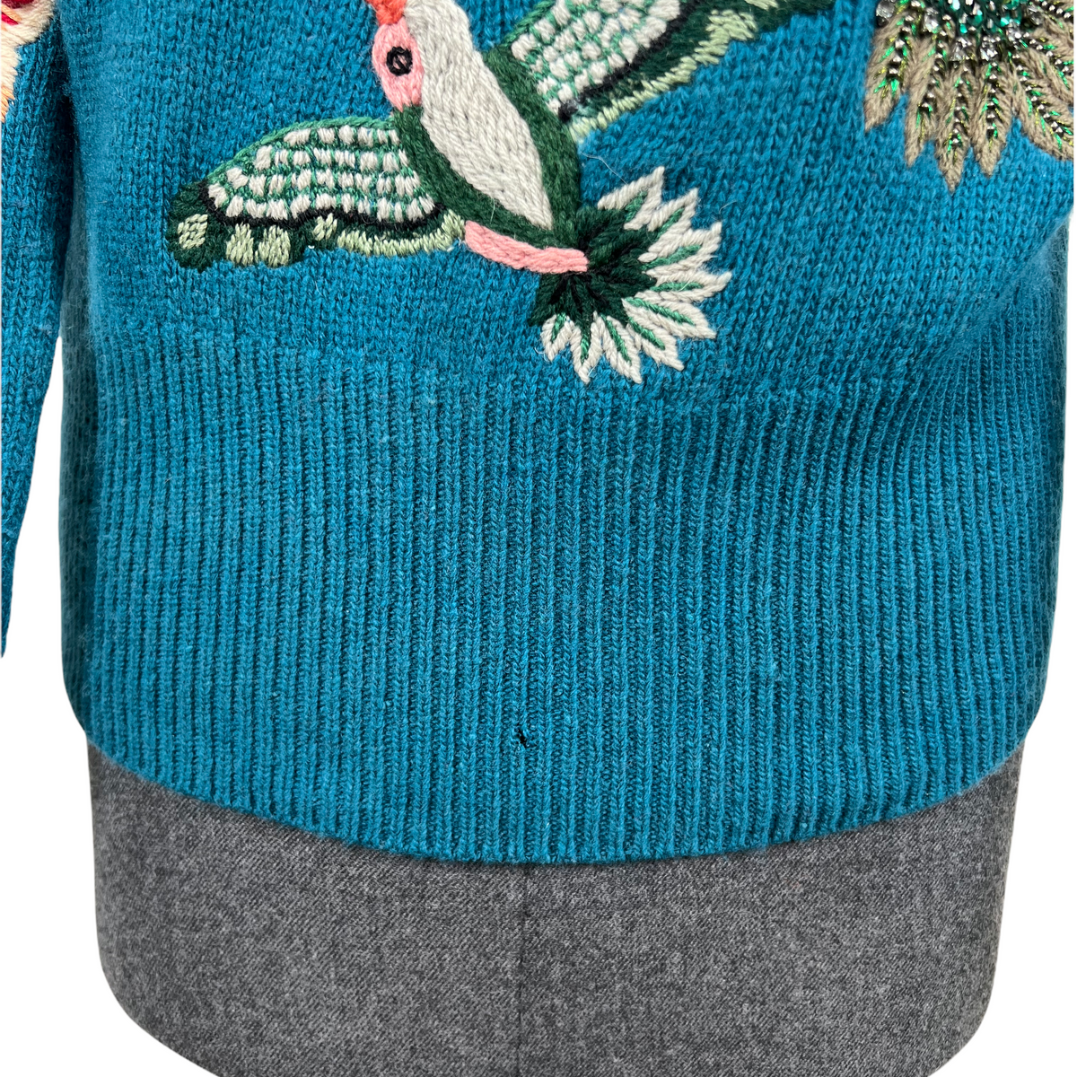 Gucci Embroidered Embellished Wool Sweater Size M