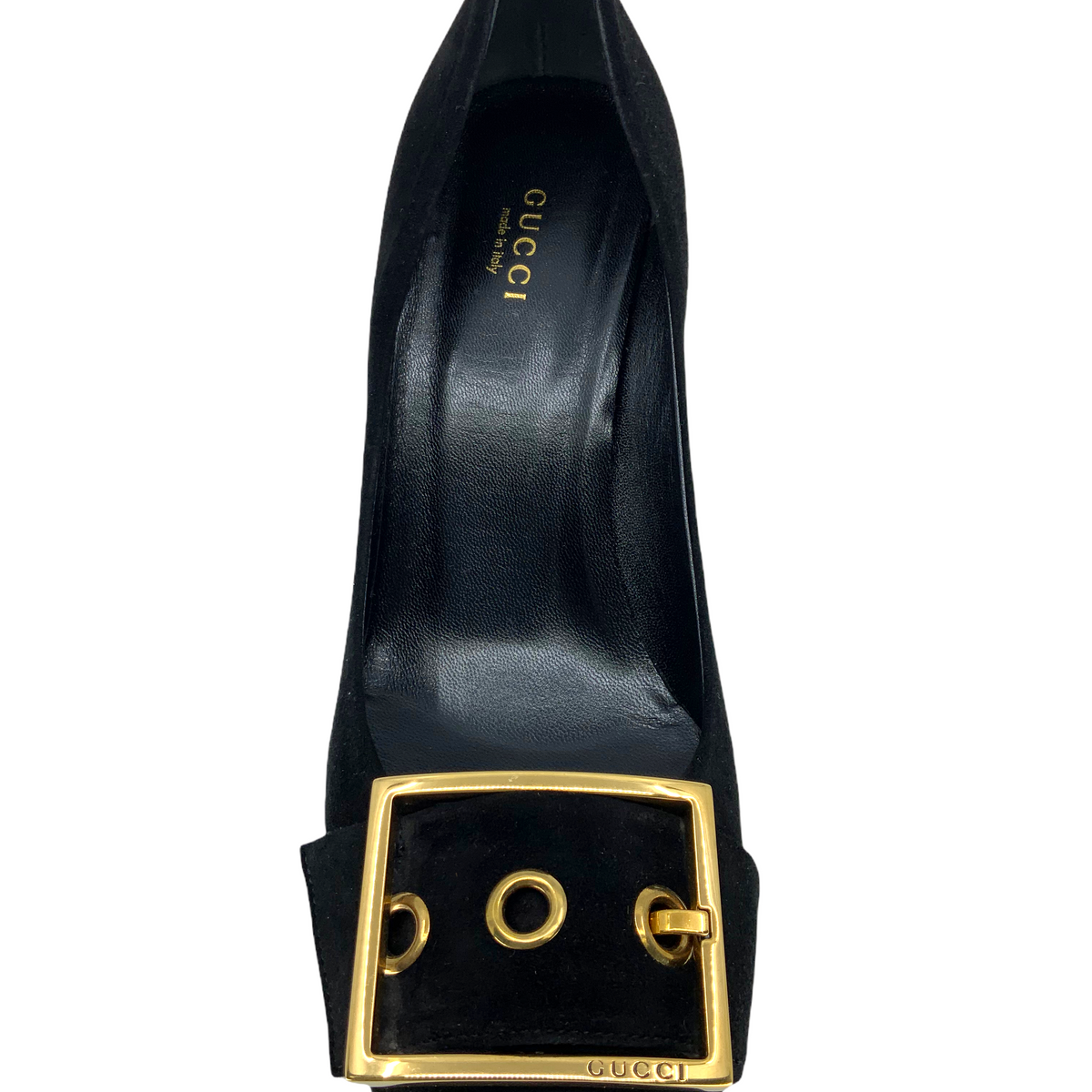 Gucci Suede Kesha Buckle Pumps Size 9