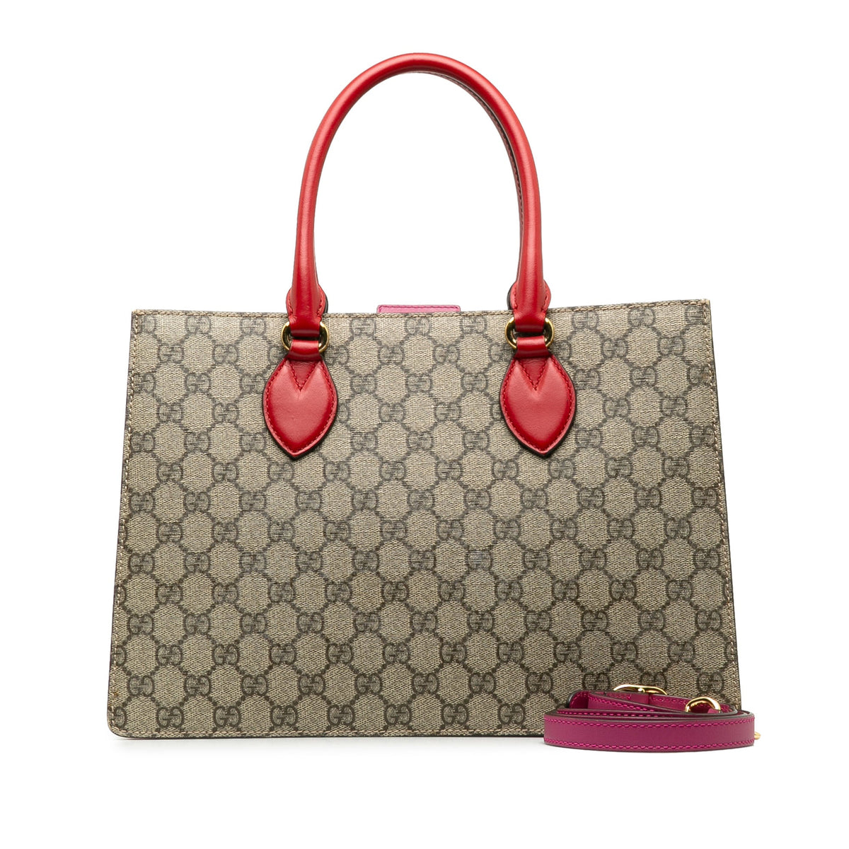 GUCCI Medium GG Supreme Convertible Tote Satchel