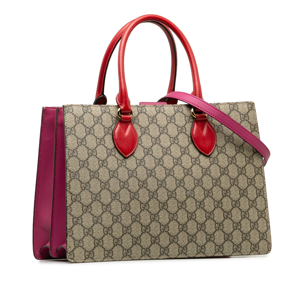 GUCCI Medium GG Supreme Convertible Tote Satchel
