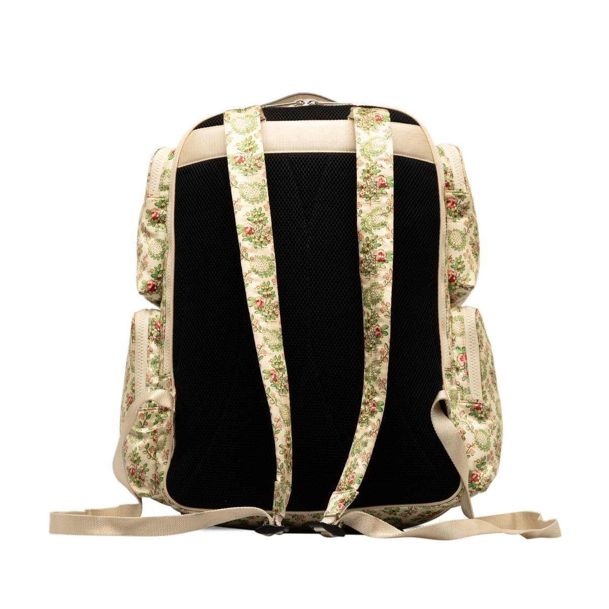 GUCCI MLB Floral Satin NY Yankees Patch Backpack