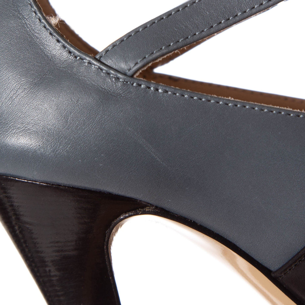Ruthie Davis Black & Blue Peep-Toe Platform Pumps SZ 39