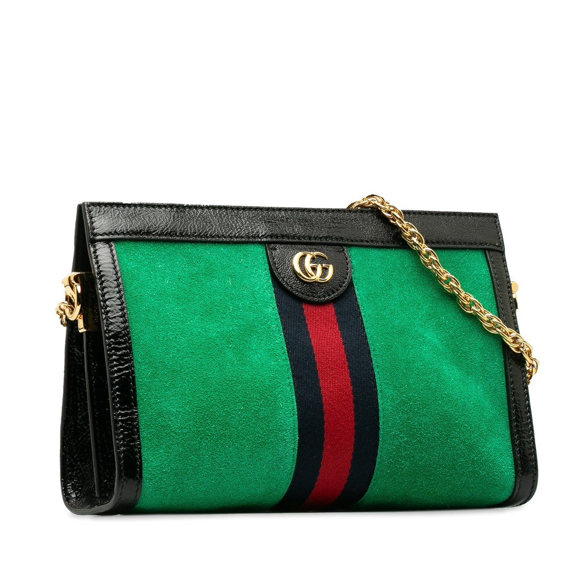 GUCCI Medium Suede Ophidia Web Crossbody Crossbody Bag