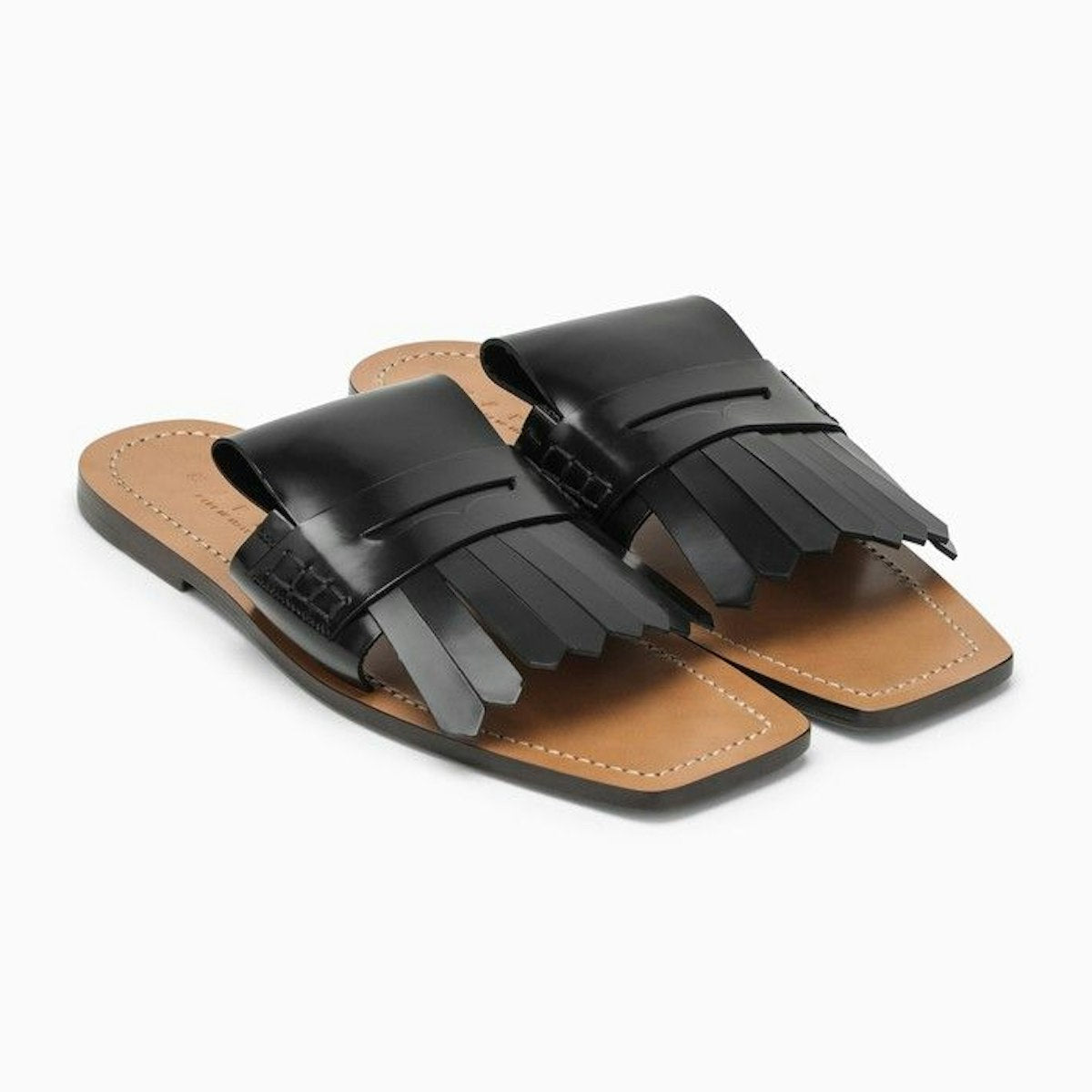 BLACK LEATHER BAMBI SANDAL