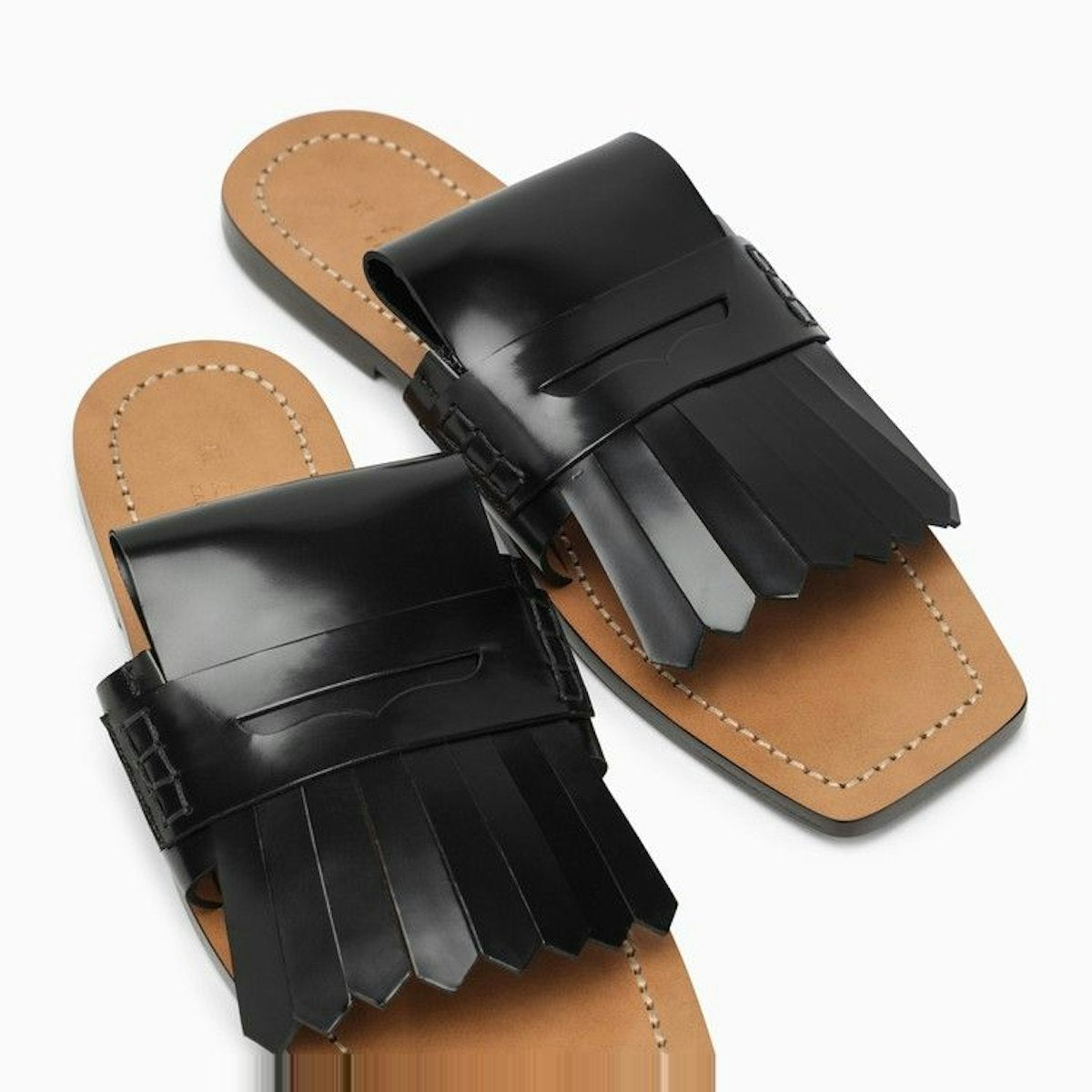 BLACK LEATHER BAMBI SANDAL