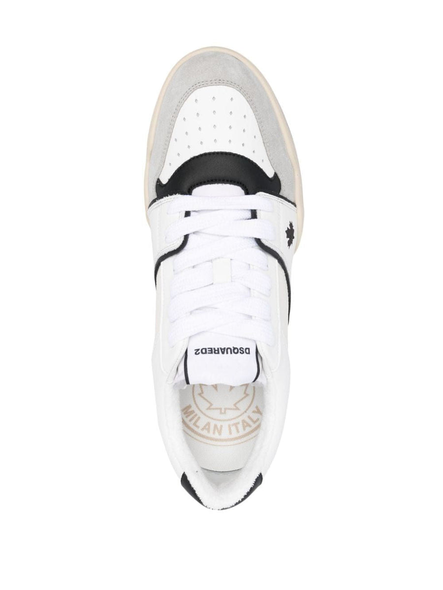 DSQUARED2 SPIDER LEATHER LOW-TOP SNEAKERS