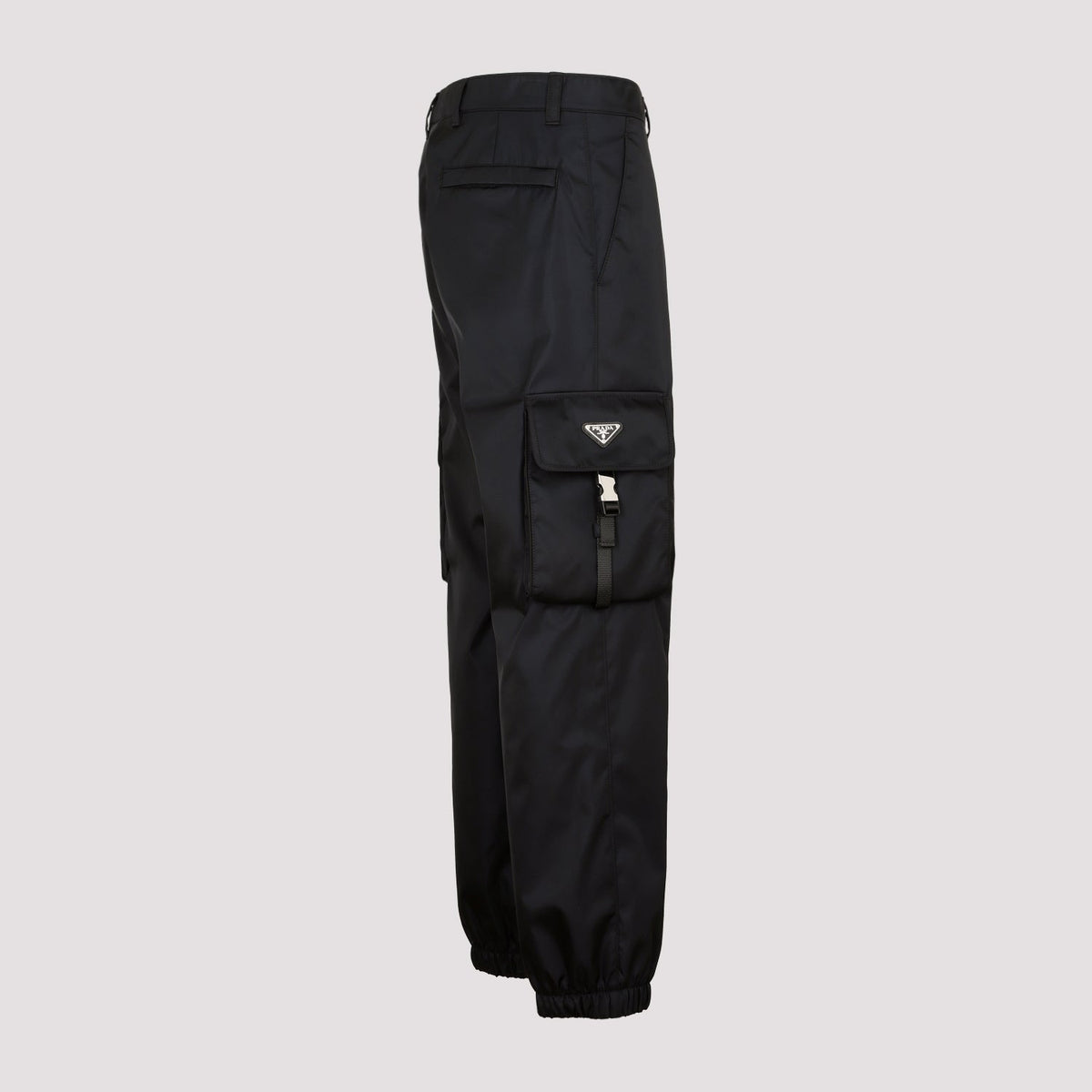PRADA Slim Fit Recycled Trousers with Zip Closure