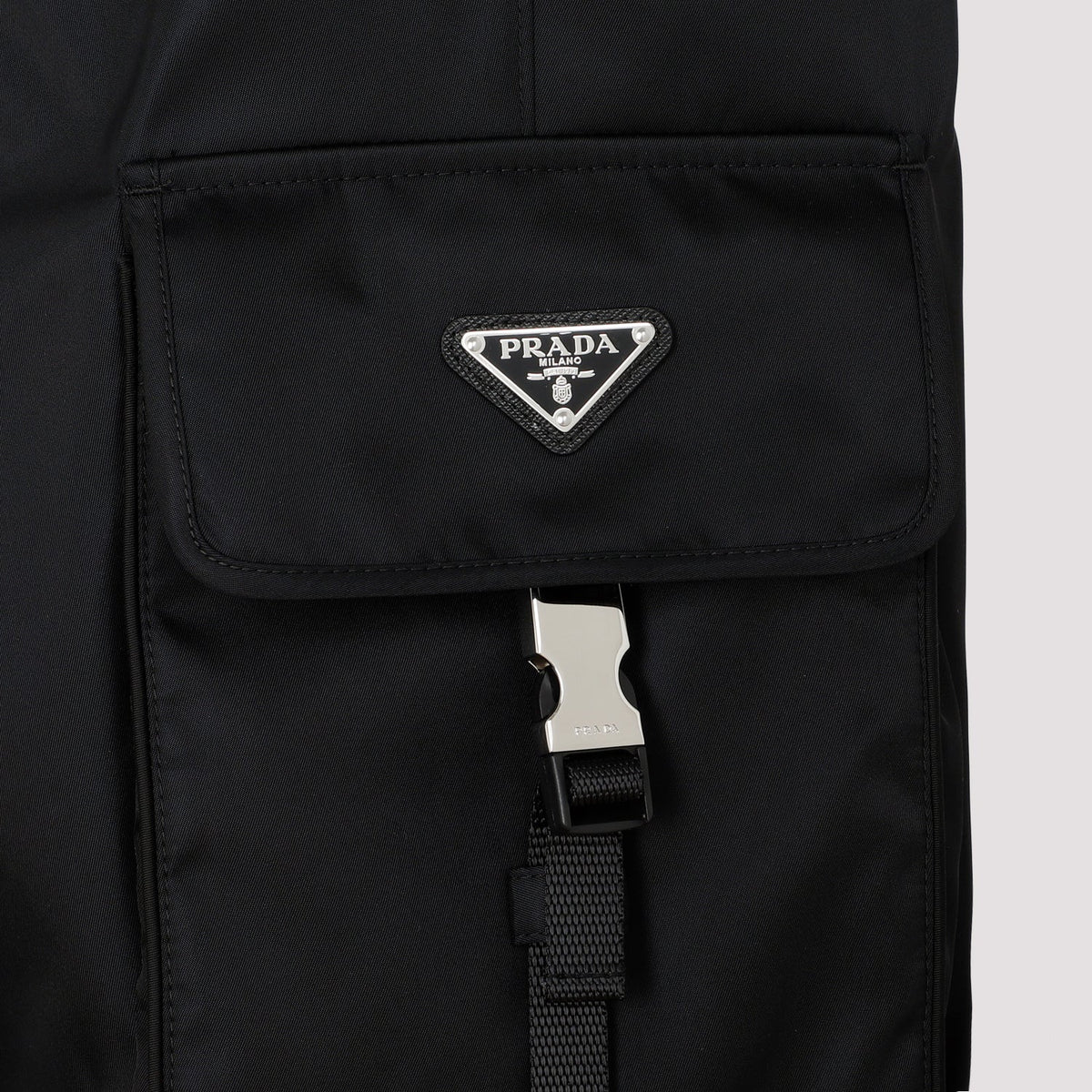 PRADA Slim Fit Recycled Trousers with Zip Closure