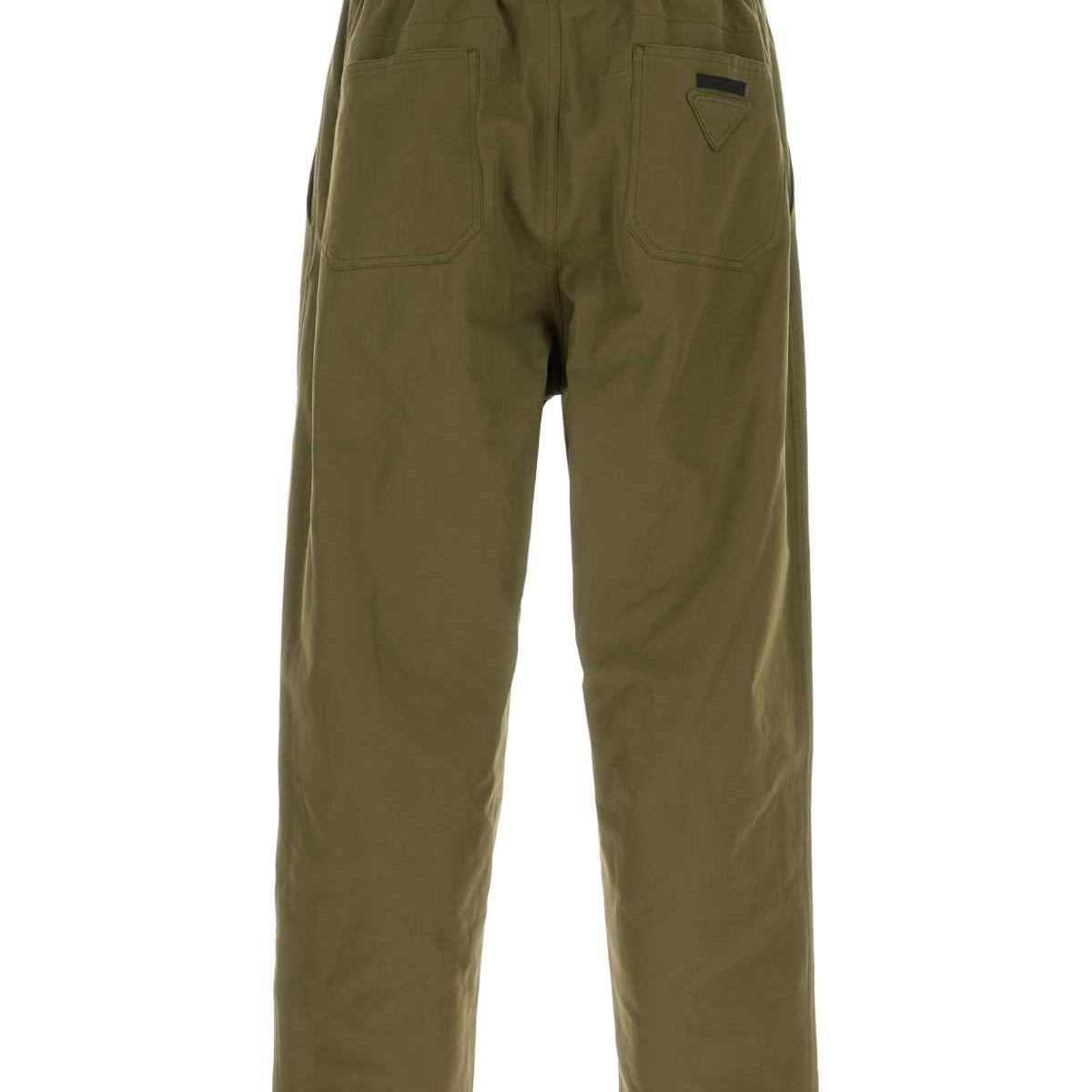 PRADA Men's Military-Inspired Cotton Trousers