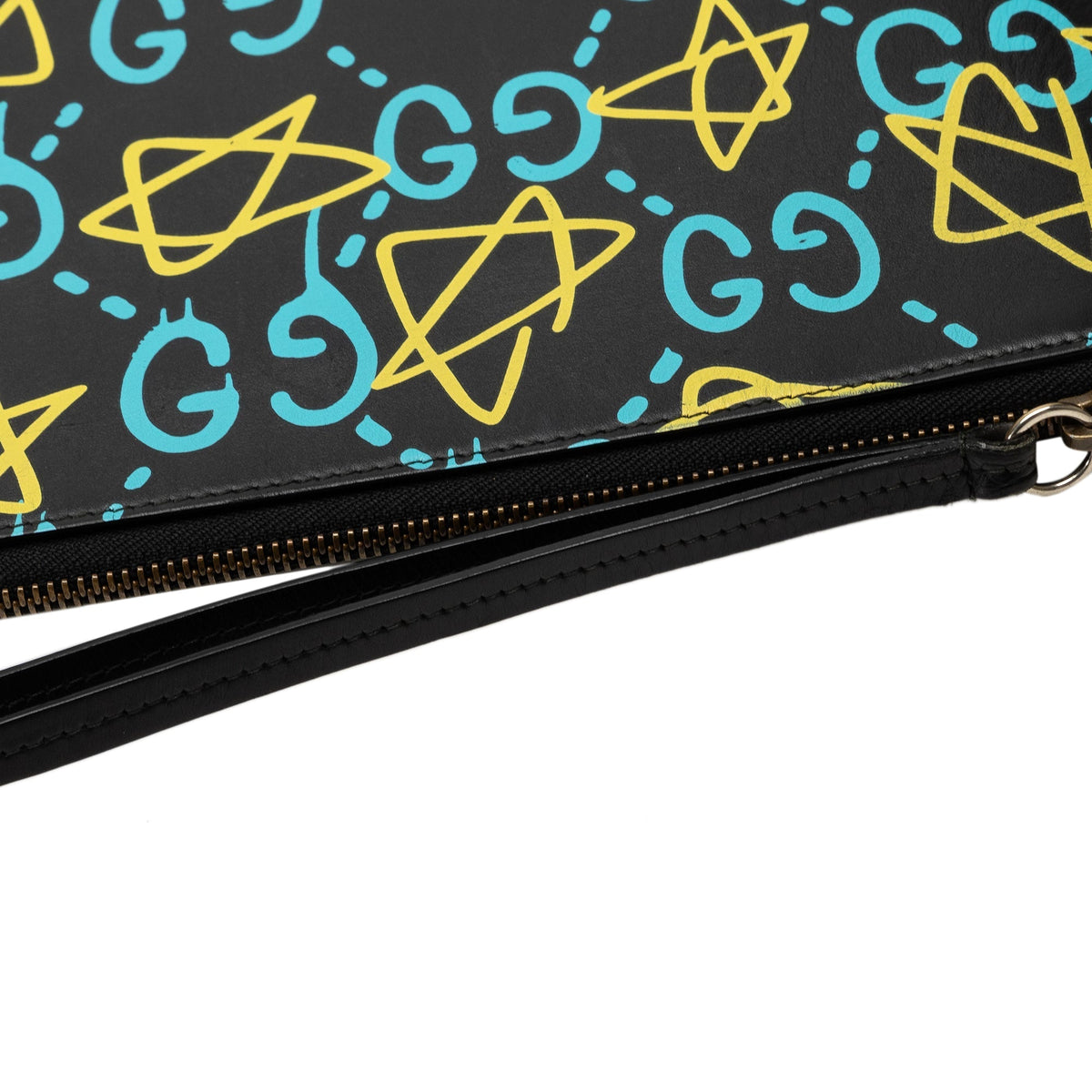 GUCCI Leather Ghost Clutch Clutch Bag