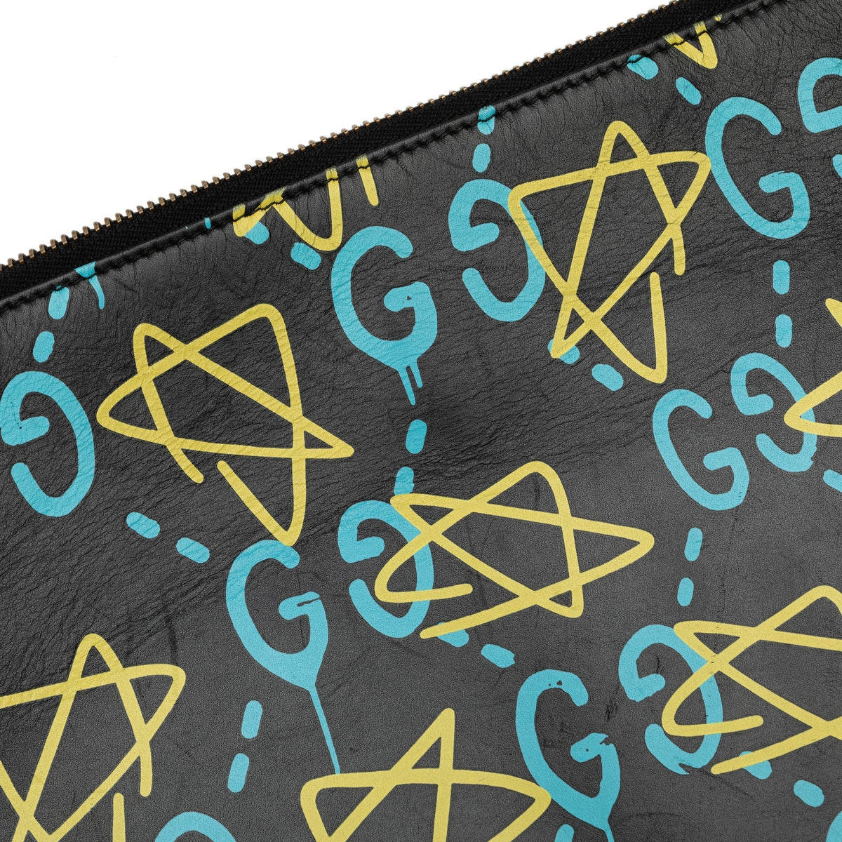 GUCCI Leather Ghost Clutch Clutch Bag