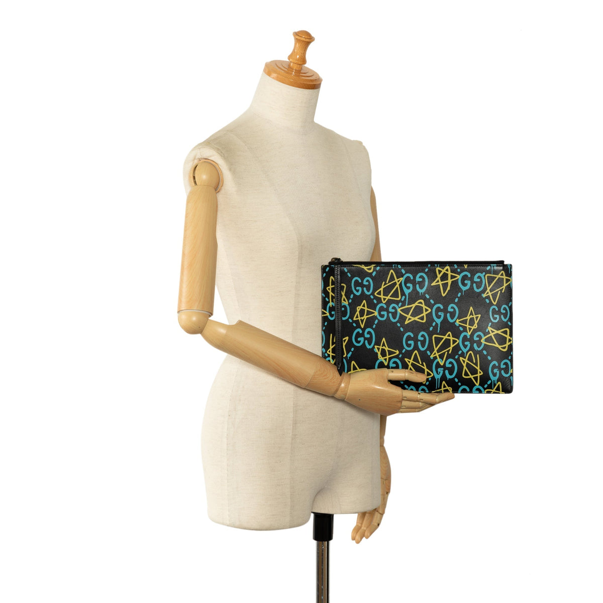 GUCCI Leather Ghost Clutch Clutch Bag