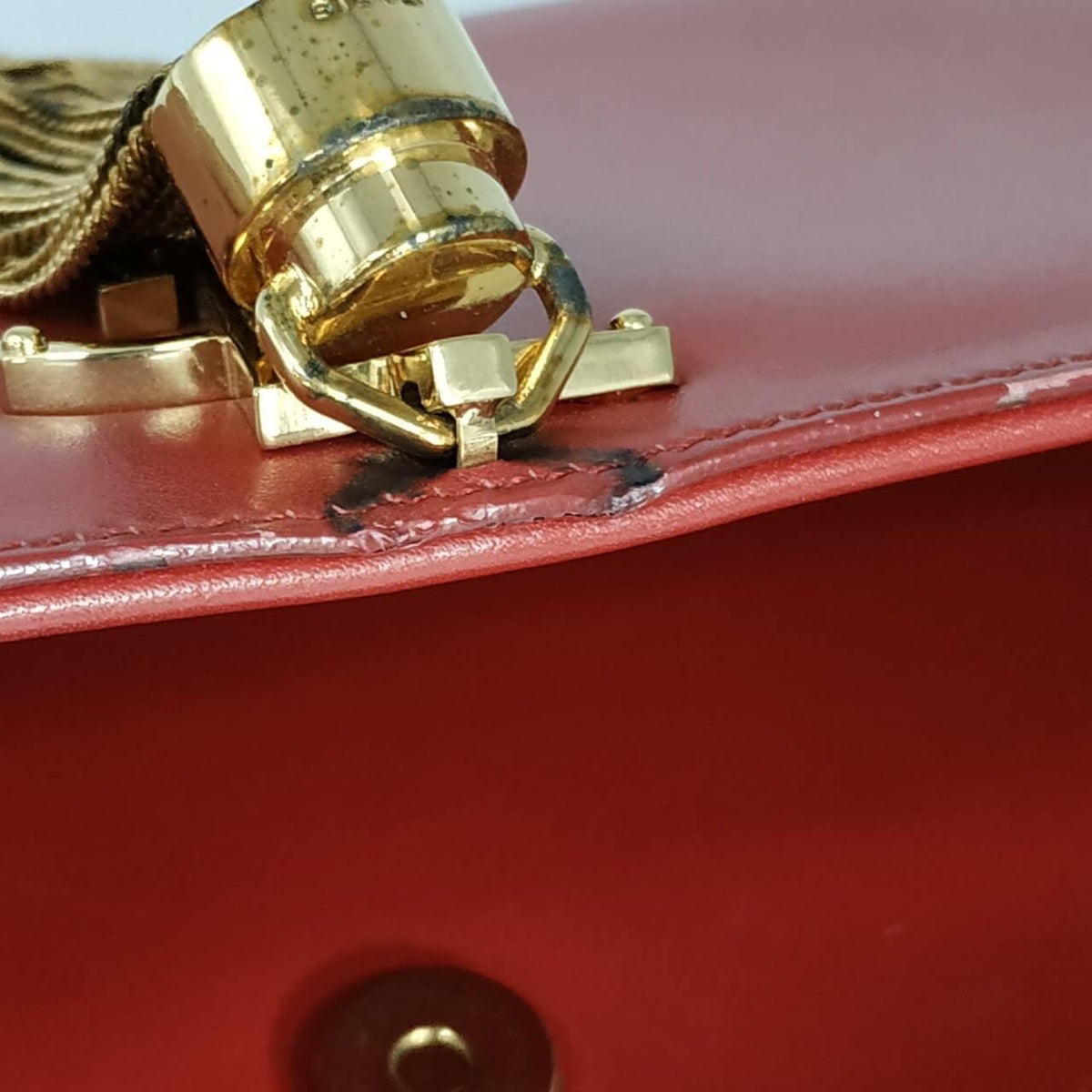 Classic Monogram Kate Clutch Red with Tassel