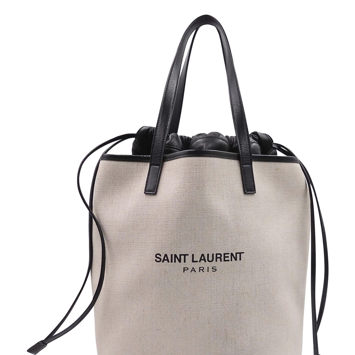 Teddy Raffia Shopping Tote Beige Black