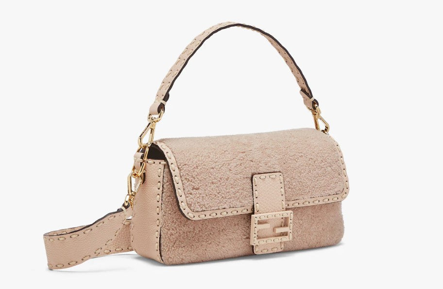 Fendi Baguette Pink sheepskin bag