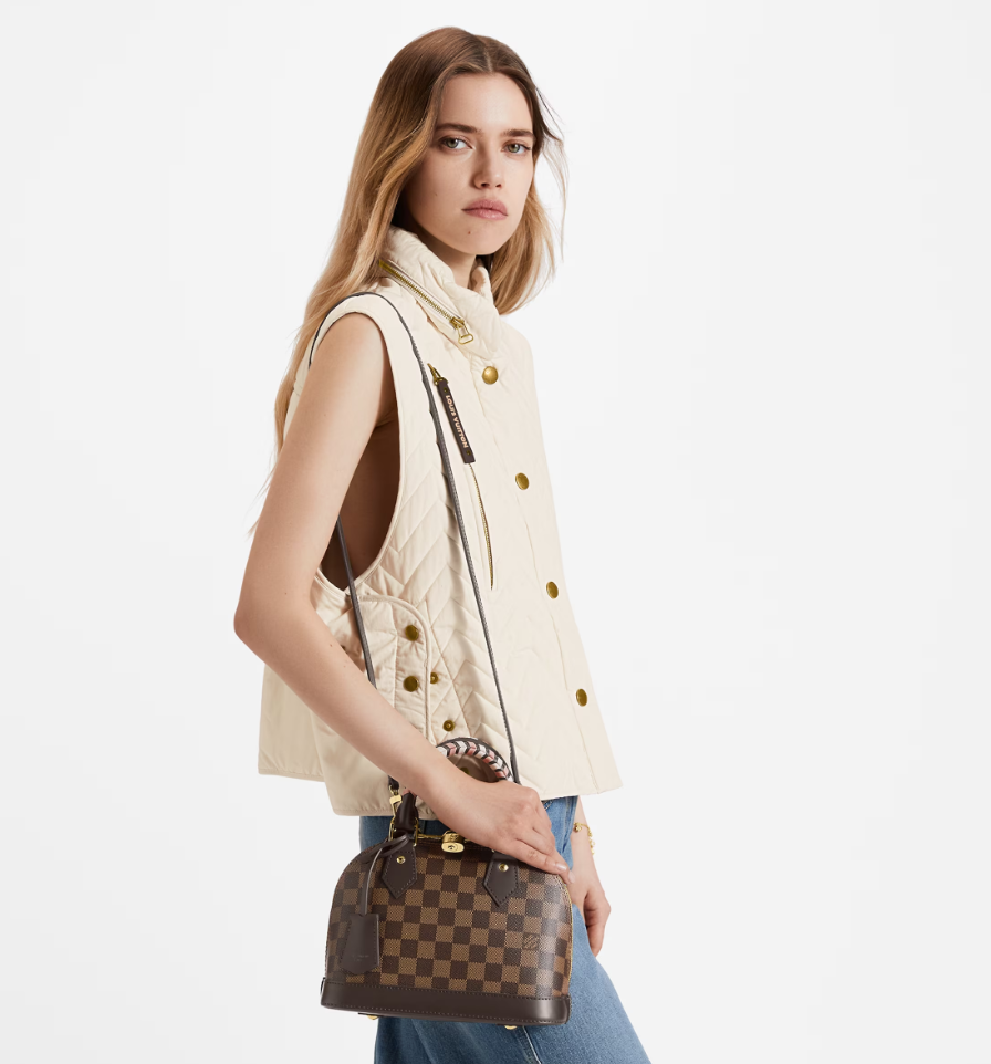 Mila's Edit Damier Ebene Braided Alma BB