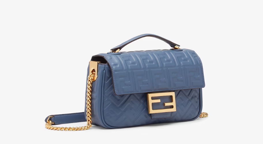 Fendi Baguette Chain Midi Nappa leather Bag