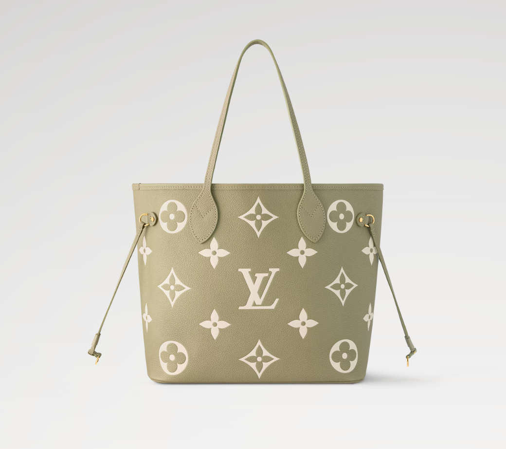 Mila's Edit Neverfull MM Tote Khaki Cream