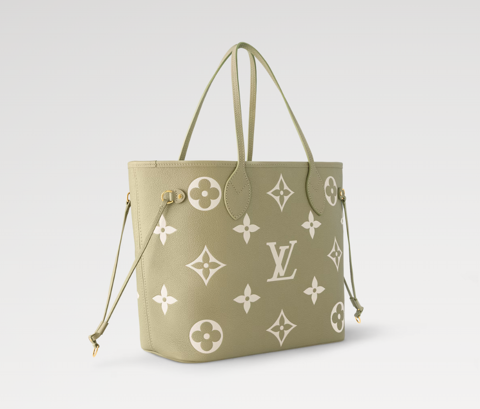 Mila's Edit Neverfull MM Tote Khaki Cream