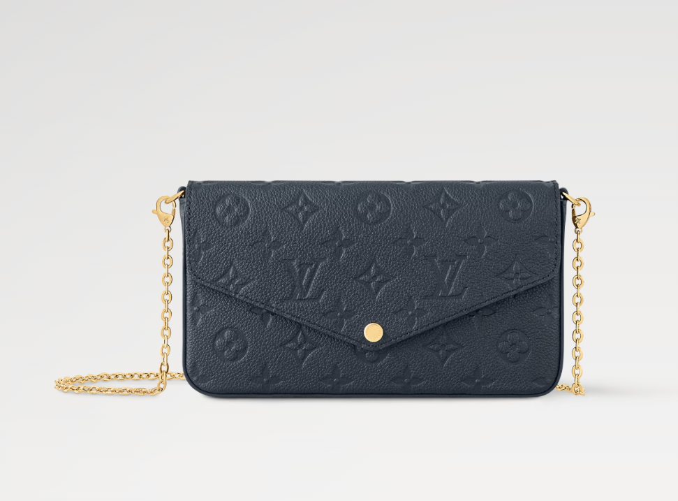 Mila's Edit Pochette Félicie Monogram Empreinte  Navy