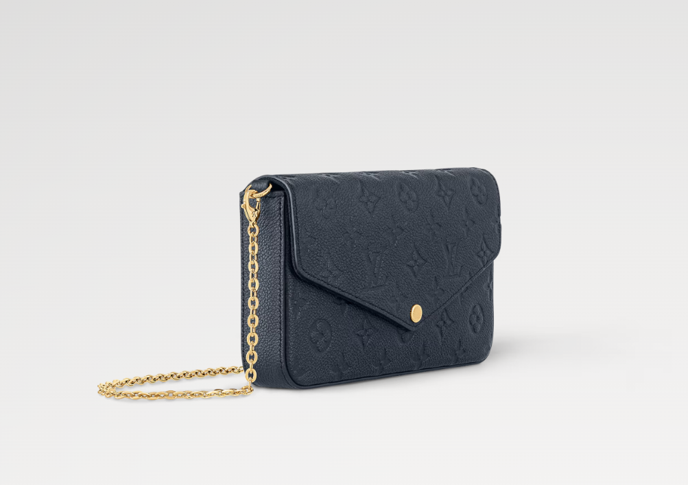 Mila's Edit Pochette Félicie Monogram Empreinte  Navy