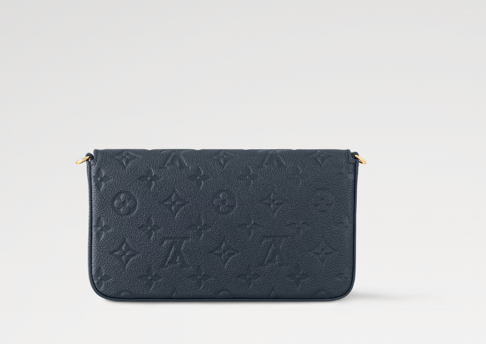 Mila's Edit Pochette Félicie Monogram Empreinte  Navy