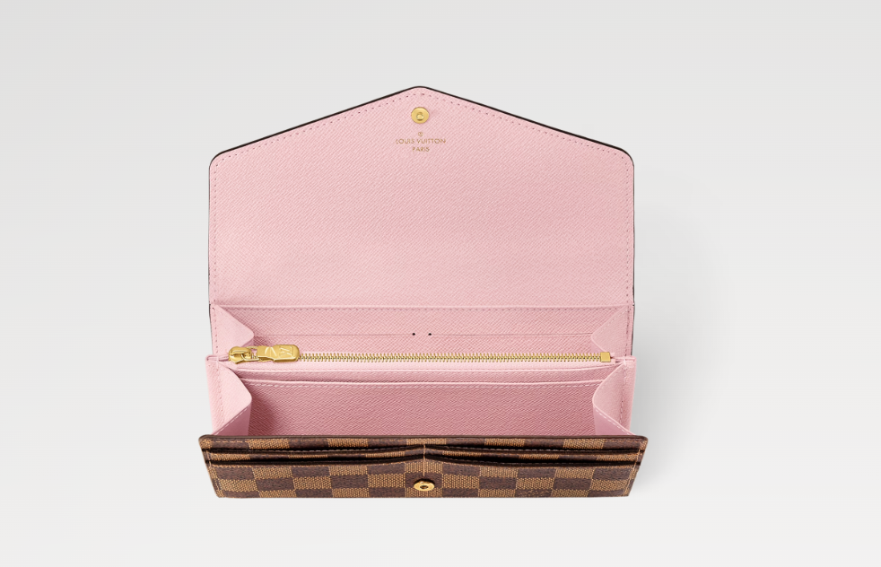 Mila's Edit SARAH WALLET Damier Ebene Pink
