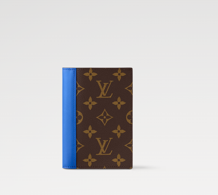 Mila's Edit PASSPORT COVER Monogram Macassar Blue