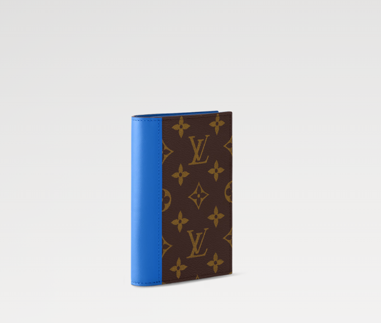 Mila's Edit PASSPORT COVER Monogram Macassar Blue