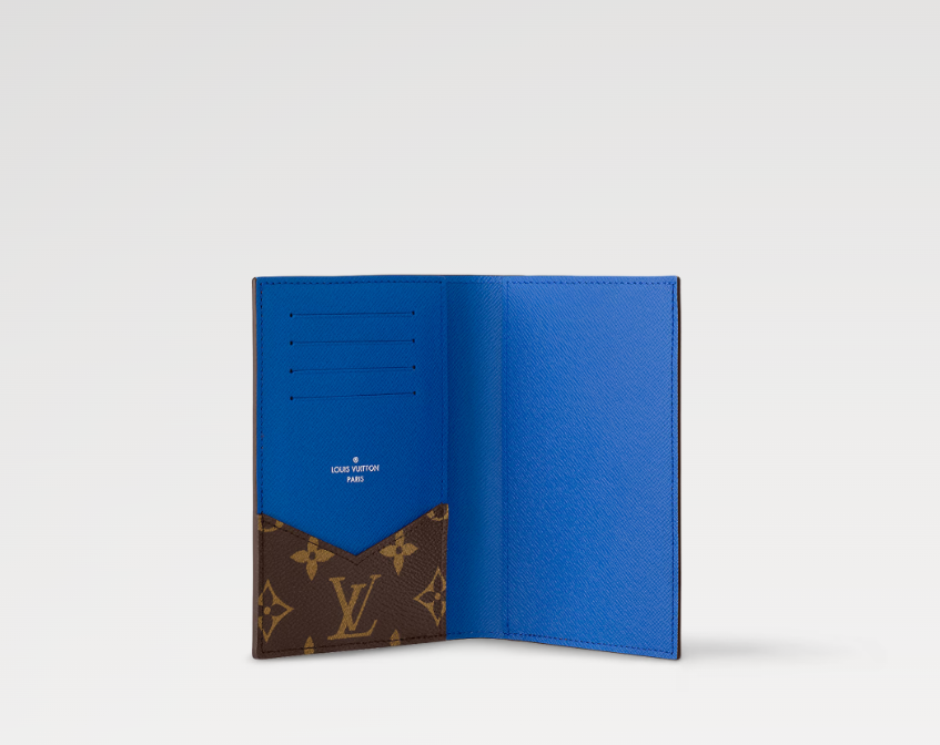 Mila's Edit PASSPORT COVER Monogram Macassar Blue