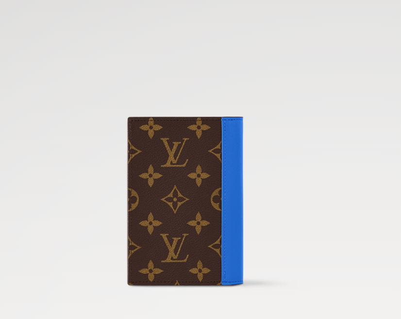 Mila's Edit PASSPORT COVER Monogram Macassar Blue