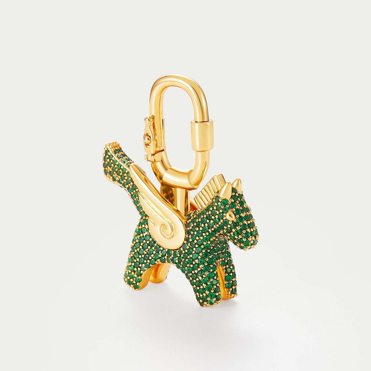 Sparkle Gold Green Zircon—Rodeo Pegase Bag Charm